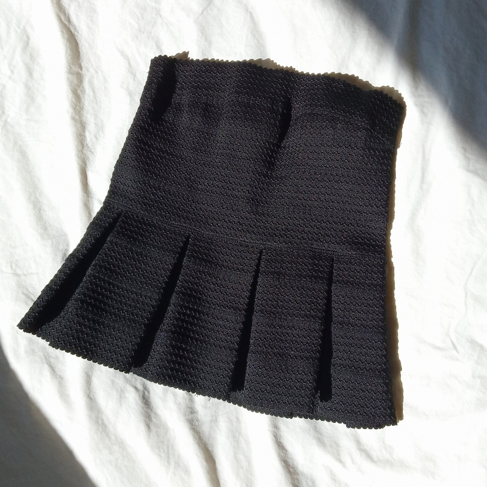 Pleated Black Tube Top